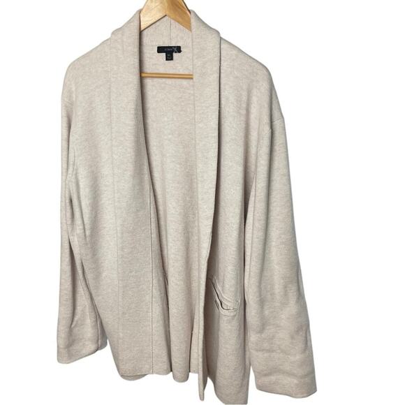 J. Crew Camie Blush Pink Sweater Blazer, Shawl Collar, Relaxed Office Casual XL - Picture 6 of 9